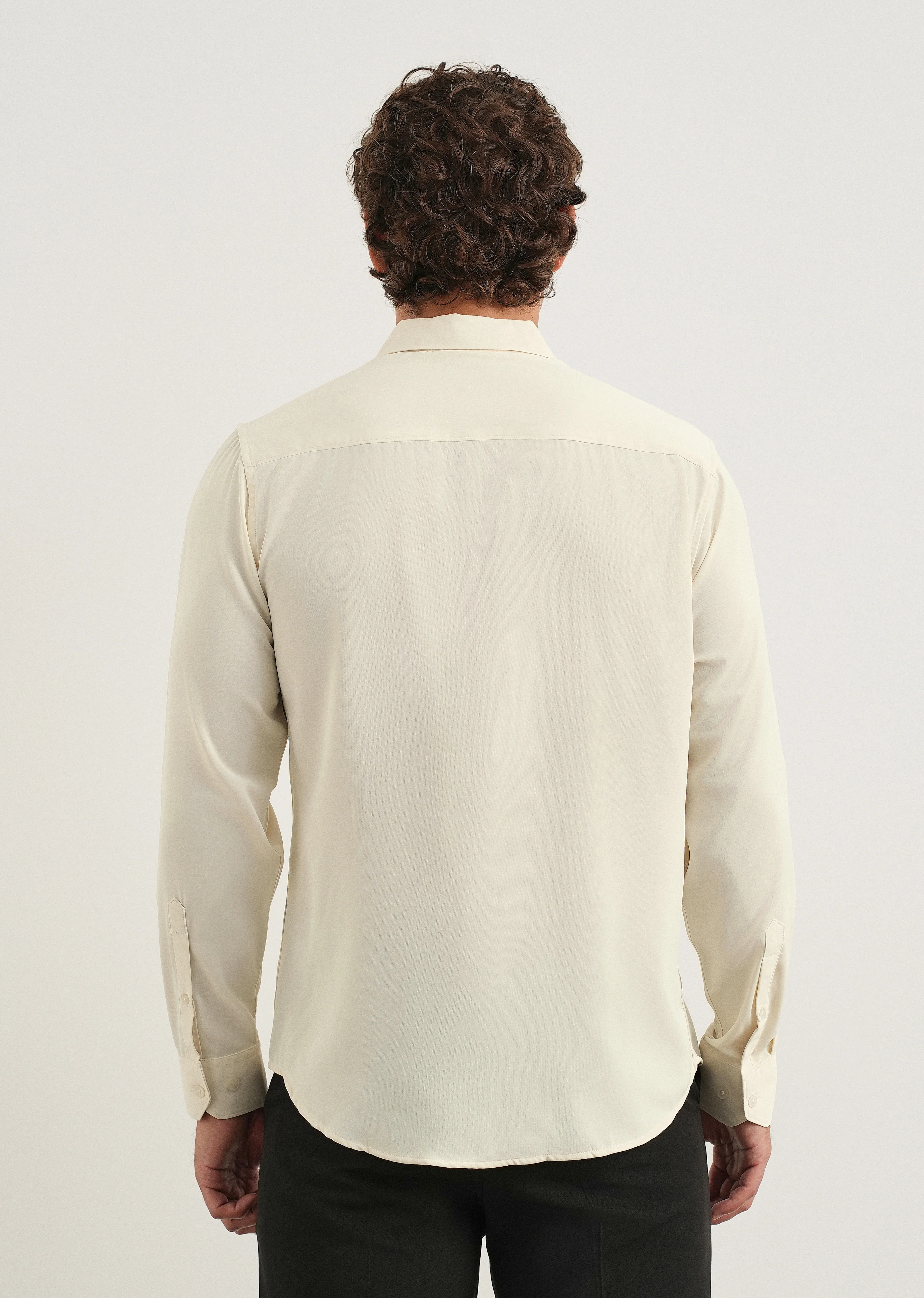 Cream Fluid Soft Shirt - Image 2