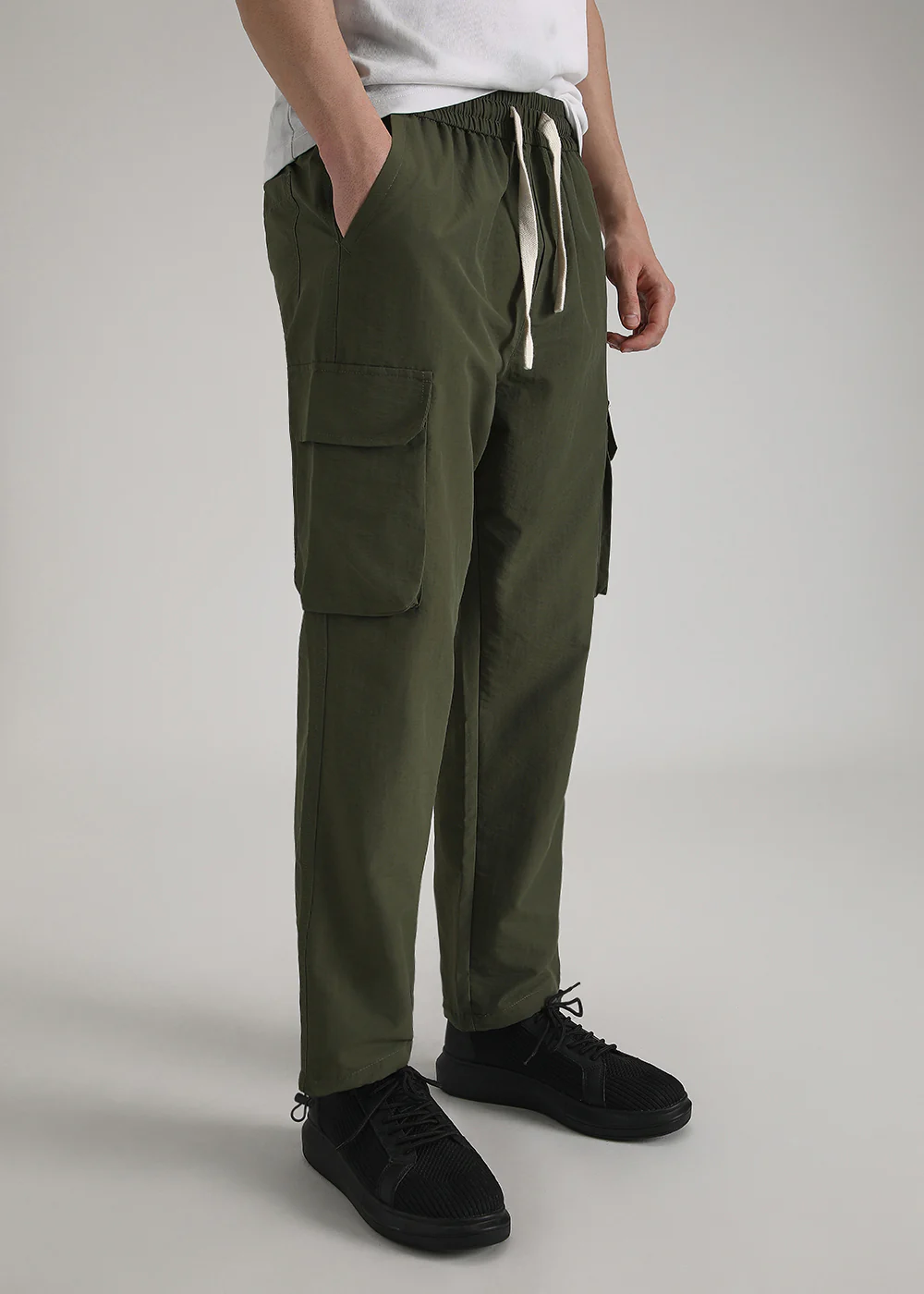 Dark Olive Relaxed Fit Cargo Pant