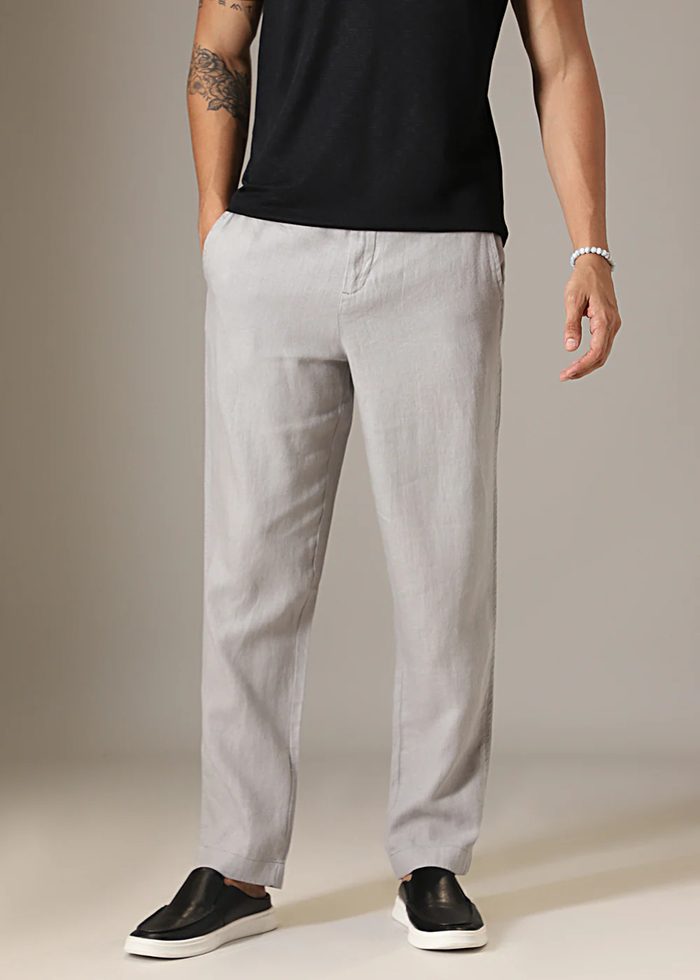Gravel Grey Linen Pant - Image 2
