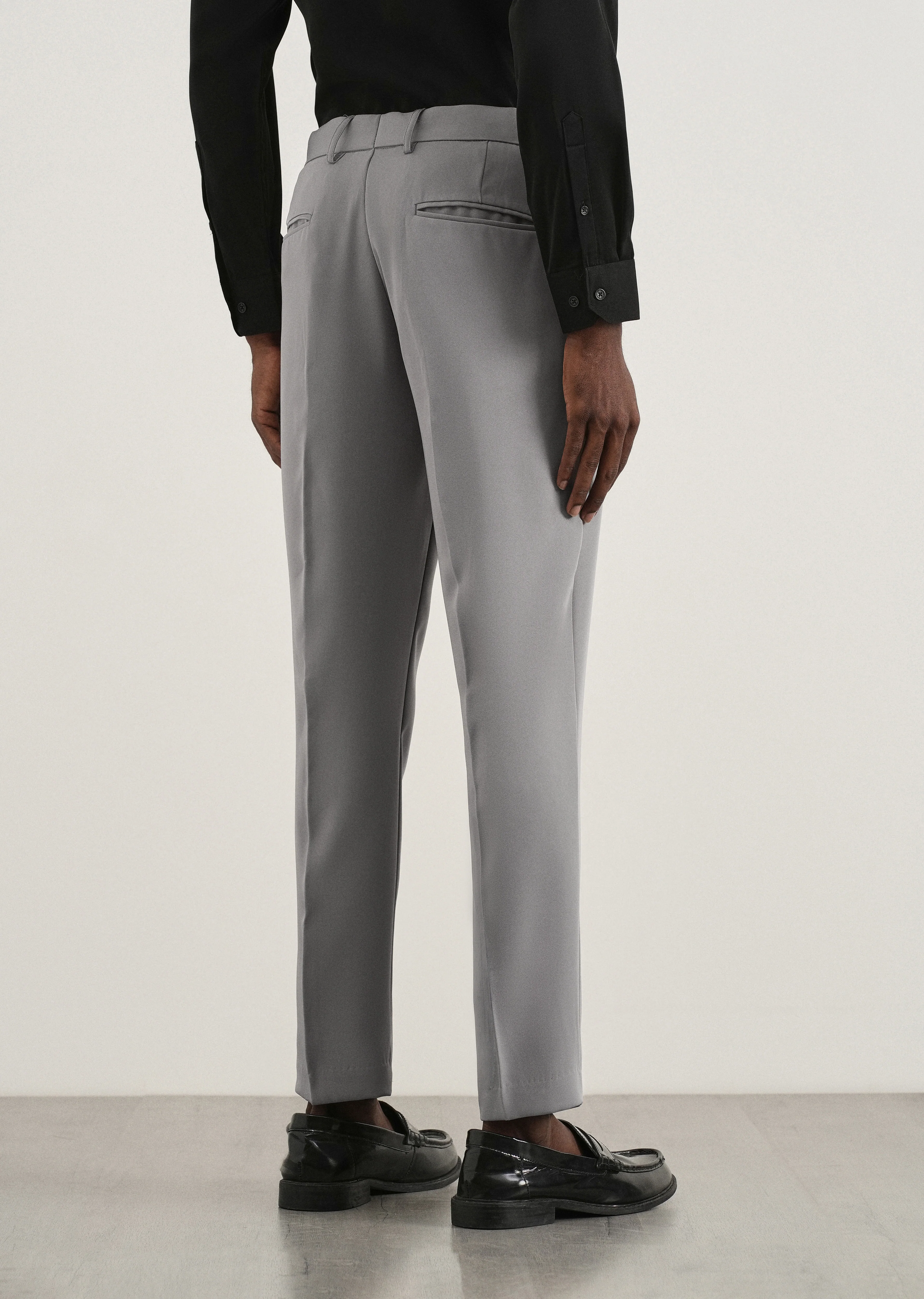 Grey Flex Waist Slim Fit Trouser - Image 2