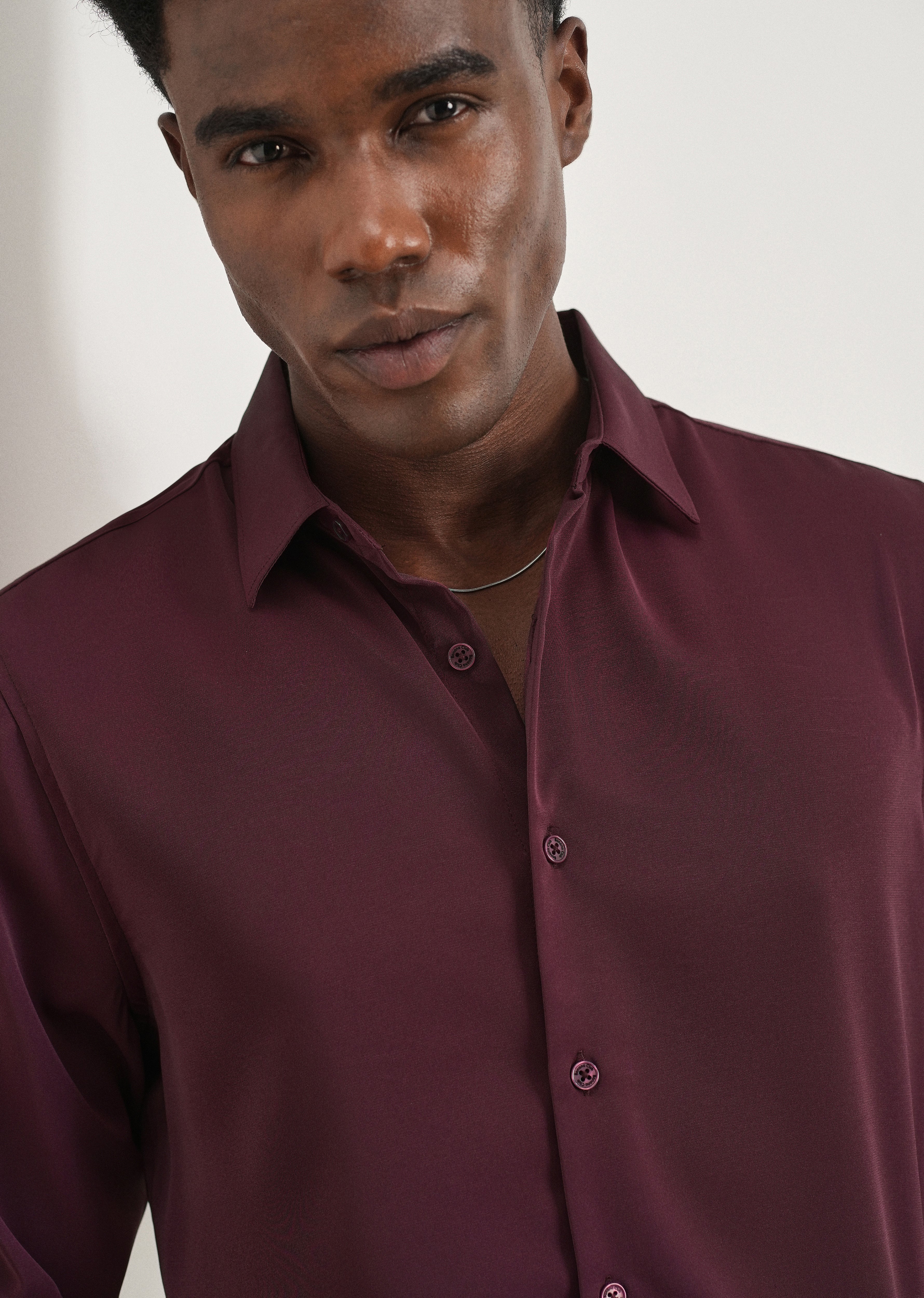 Wine Fluid Soft Shirt - Image 5